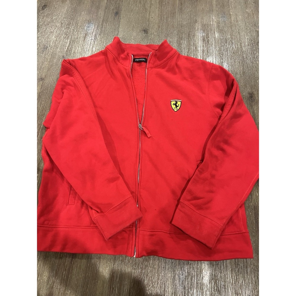 Vintage Original Ferrari Zip Up Jacket size XL Sports Cars Auto Gear